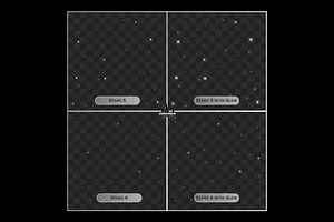 White Sparkle Star PNG Overlays