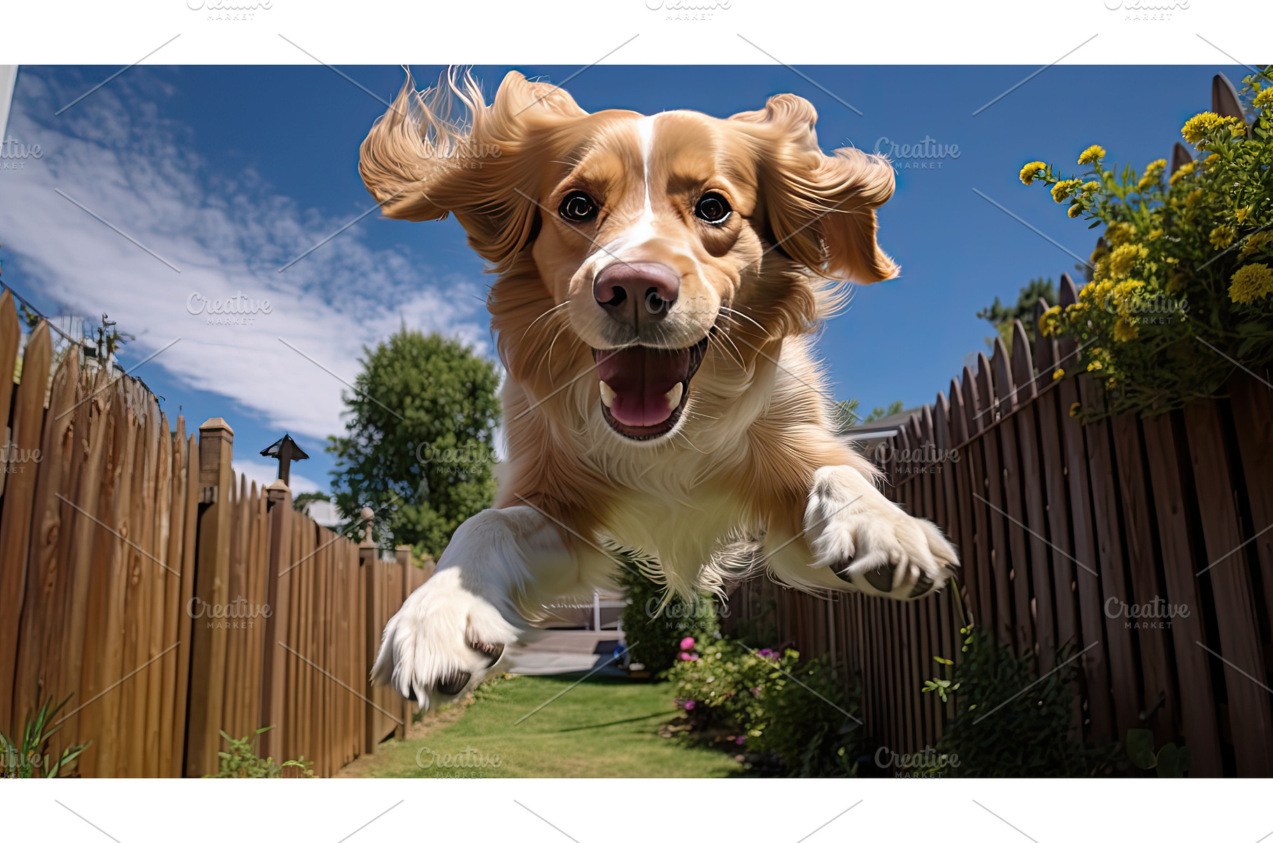runaway dog escape ai generated, an Animal Photo by pikepicture