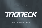 Troneck - Sport Display Font, a Font by Flawless And Co (Thumbnail 1 of 10)