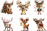 Christmas Deer Clipart, an Illustration by Black Bird Studio (Thumbnail 4 of 6)