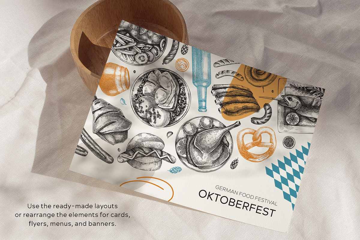 Oktoberfest German Food Vectors, a Food Illustration by Yevheniia (Photo 10 of 13)