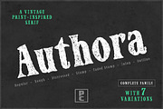 Authora - A Vintage Print Serif, a Serif Font by Parker Creative (Thumbnail 1 of 16)