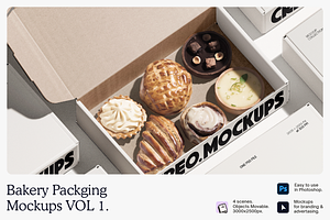 Bakery Packaging Mockup Set, a Packaging Mockup by Creo.pt