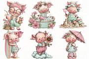 Whimsical summer pig Clipart, an Illustration by Designworld (Thumbnail 3 of 5)