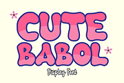 Cute Babol - Kids Font Types, a Font by KiddoGlyphs Studio (Thumbnail 1 of 3)