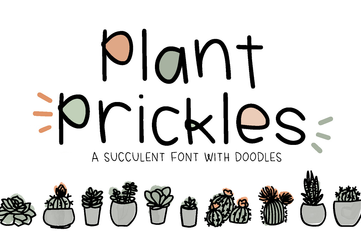 Plant Prickles Font, a Sans Serif Font by Katie Hill (Photo 1 of 10)