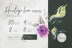 Heritage tea roses
