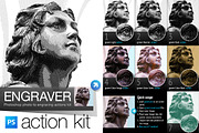 Engrave Photoshop Actions Kit