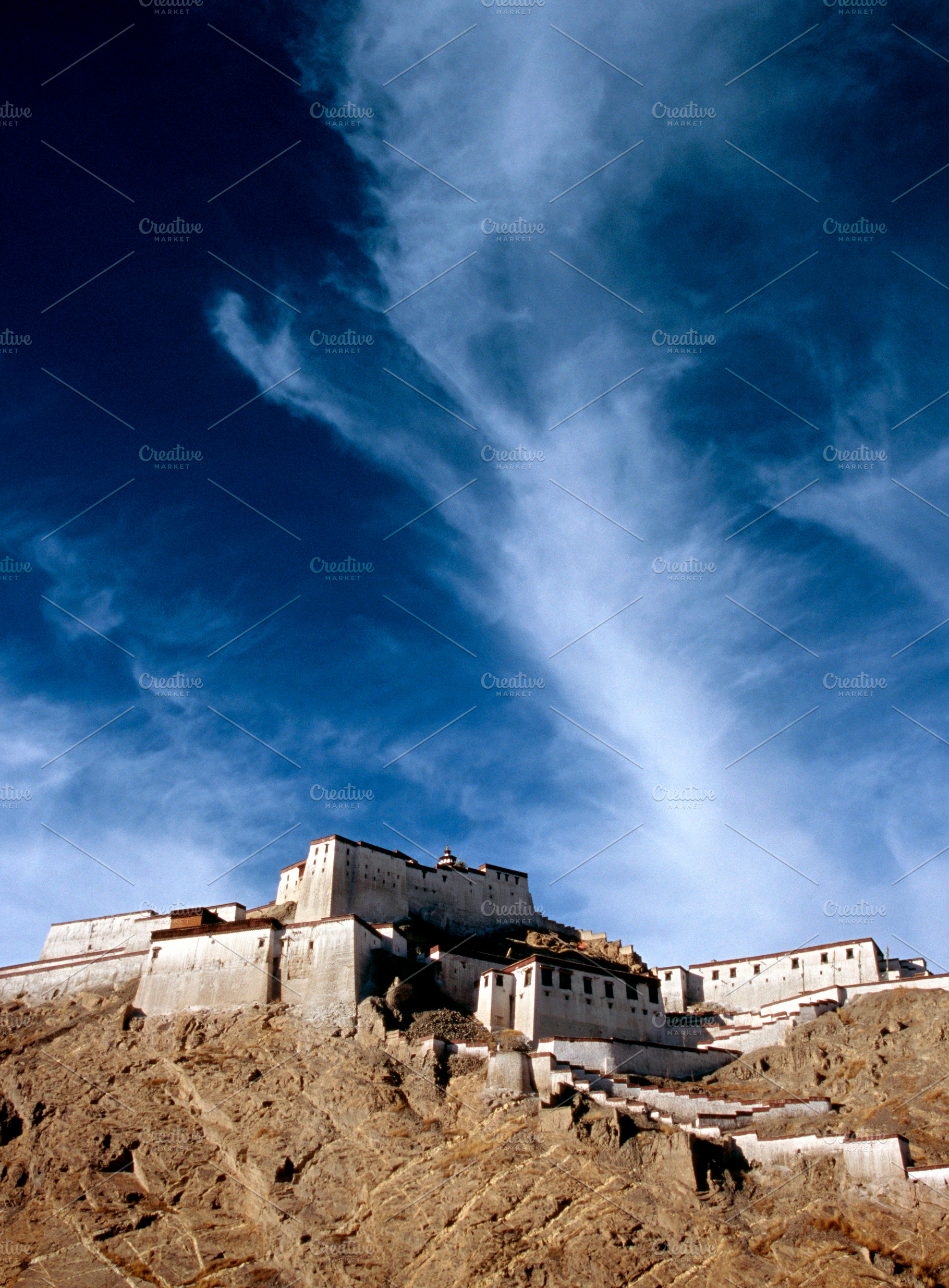 Tibetan Temple On Mountain Top, a Nature Photo by THP Creative