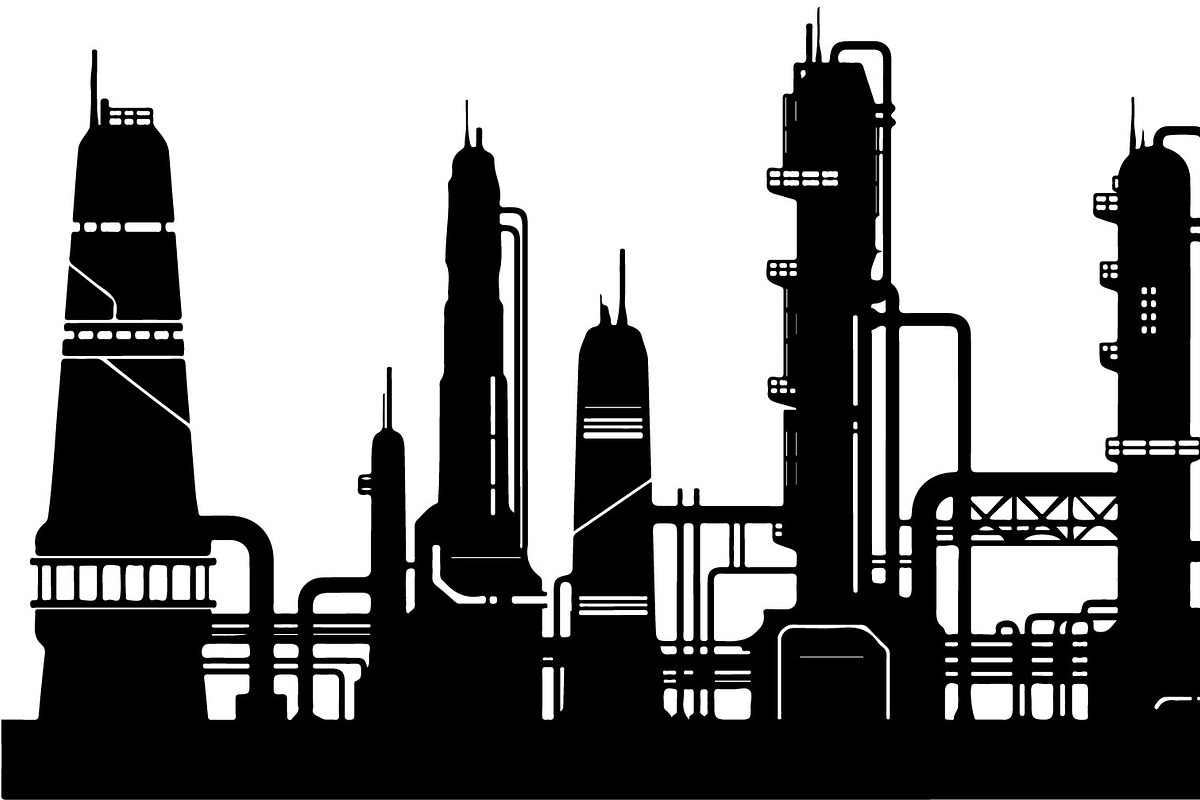 Industrial Factory Silhouette Bundle, an Illustration by Designs_River (Photo 23 of 45)