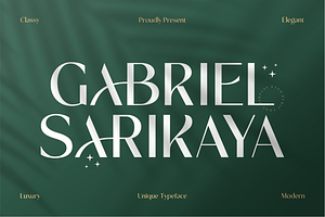 Gabriel Sarikaya - Unique Typeface