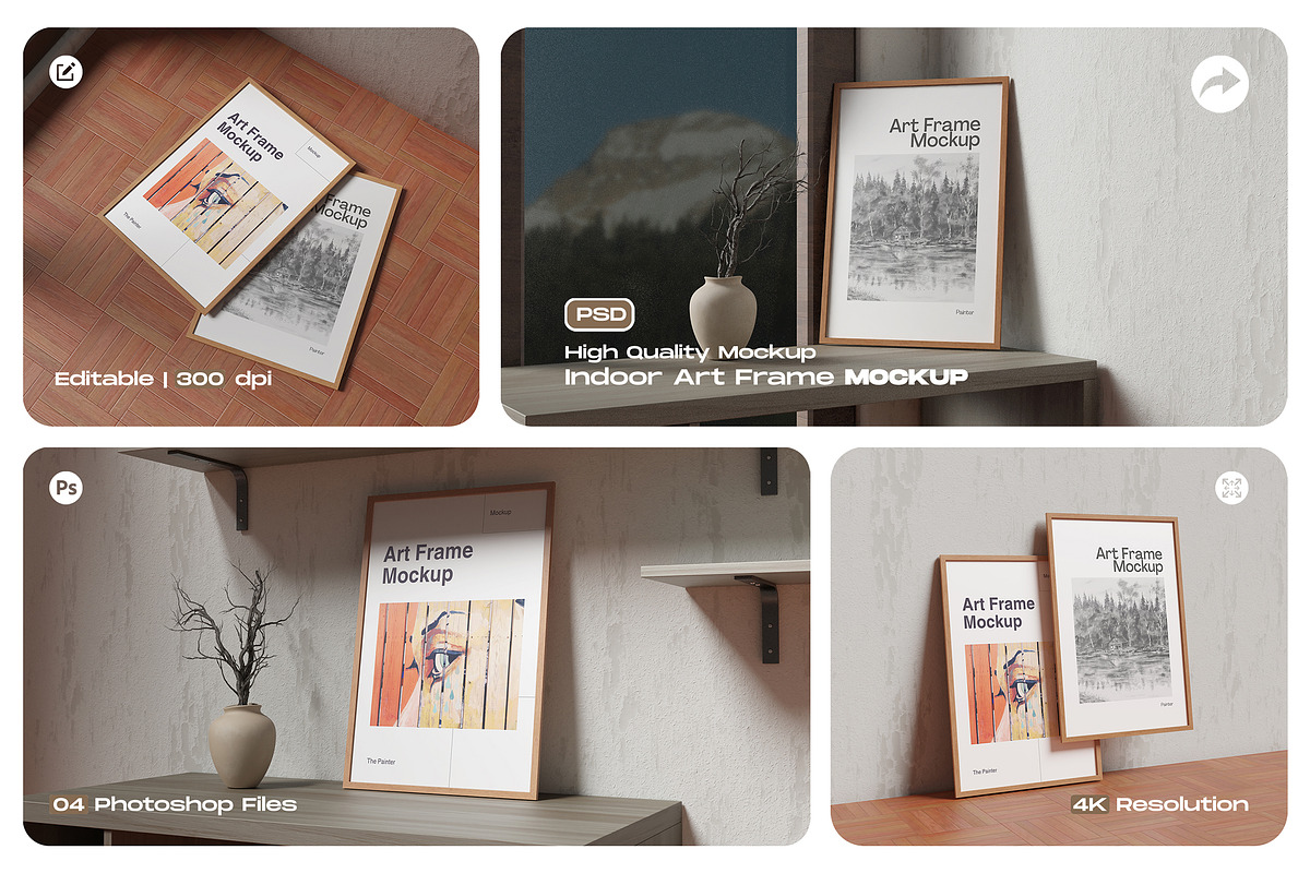 Interior Art Frame Mockup, an Advertising Mockup by My Code Std (Photo 1 of 6)