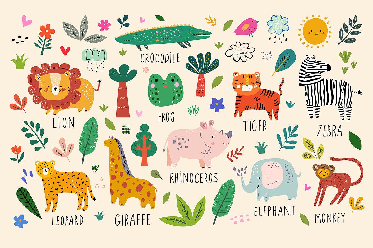 Cute baby animals collection, an Animal Illustration by MoleskoStudio (Photo 2 of 33)