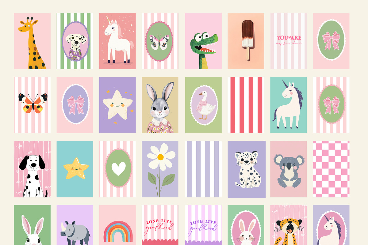 Girls Nursery Prints Bundle, a Background Graphic by Artemsky (Photo 11 of 13)