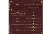 Vintage Big Set of Horizonyal Vector, a Decorative Illustration by FineArtStudio (Thumbnail 1 of 3)
