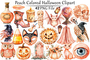 Peach Colored Halloween Clipart, a Seasonal Illustration by CitraGraphics (Thumbnail 1 of 9)