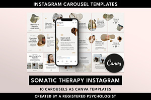 Somatic Therapy Instagram Canva, a Templates & Theme by Miri Campbell