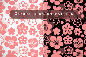 Sakura Blossom Seamless Pattern