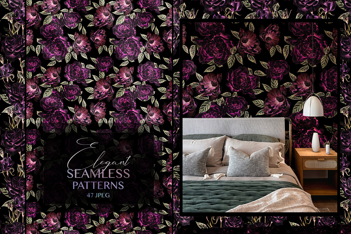 ELEGANT FLOWERS PATTERNS, a Pattern Graphic by Knopazyzy (Photo 9 of 18)