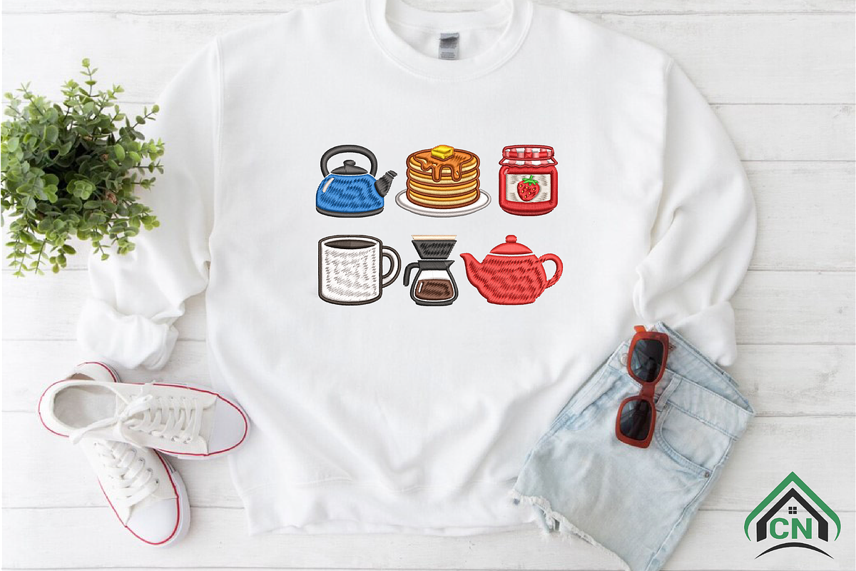 Cozy Breakfast Mini Embroidery x15, an Illustration by Craft Nest (Photo 3 of 6)