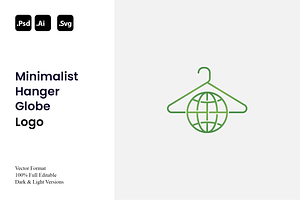 Minimalist Hanger Globe Logo, a Branding & Logo Template by Luxury Logos