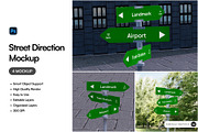 Street Direction Mockup, a Product Mockup by SLAB! Design (Thumbnail 1 of 6)