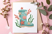 Faux Yarn Beach Summer Clipart, an Illustration by SinaCreation (Thumbnail 7 of 11)