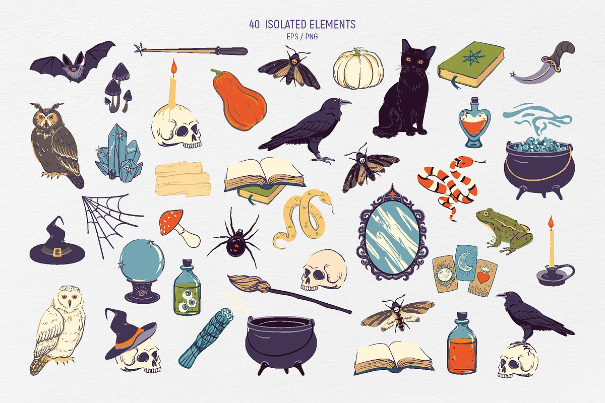 Magic Market. Vector Hallowen set, an Illustration by Tata Pilip (Photo 3 of 14)