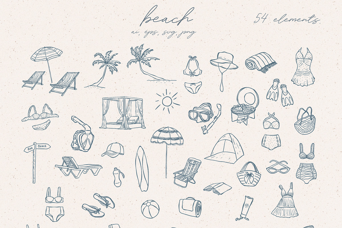 Wedding, Beach, Sea Life Food Doodle, an Object Illustration by Designwork (Photo 2 of 13)