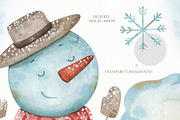 Watercolor festive winter clipart, an Illustration by OrangePeafowlArt (Thumbnail 4 of 11)
