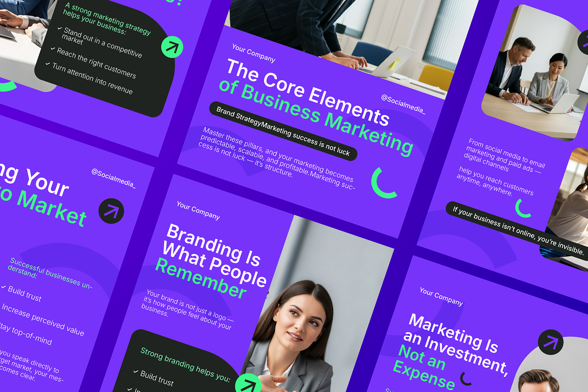 Business Marketing Overview IG Post, a Social Media Template by Annora Studio (Photo 4 of 6)