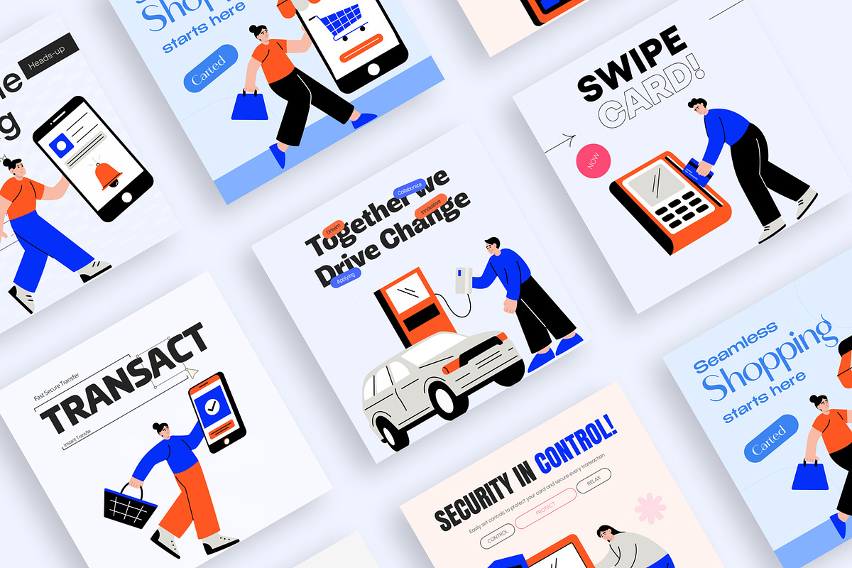 Credit Card Illustration Art Set, a Finance Illustration by Creative Stall (Photo 4 of 9)