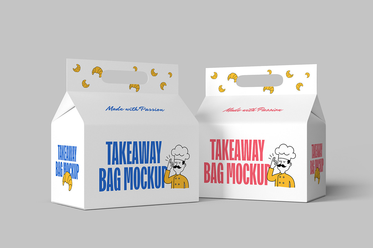 High Quality Takeaway Bag Mockups, a Packaging Mockup by artimasa (Photo 5 of 5)