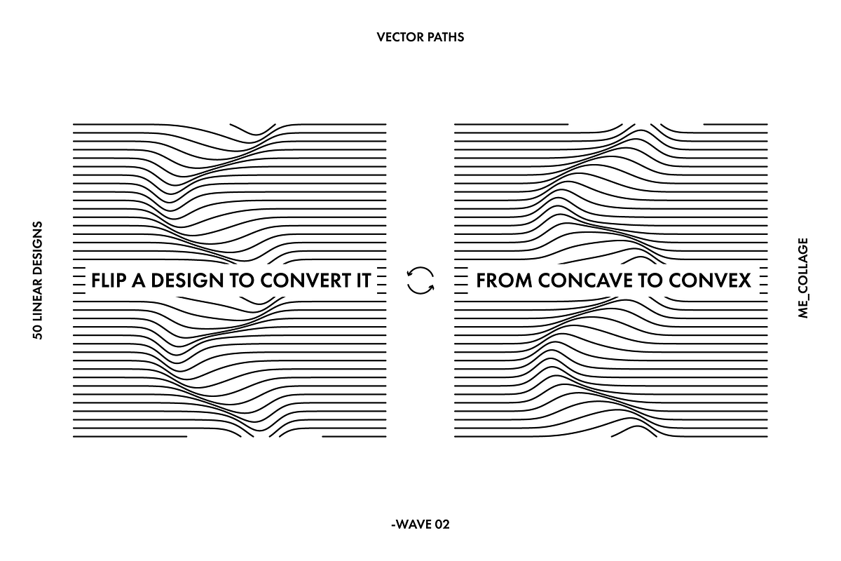 WAVE 02 - 50 Minimal Linear Designs, an Object Graphic by ME_COLLAGE (Photo 23 of 32)