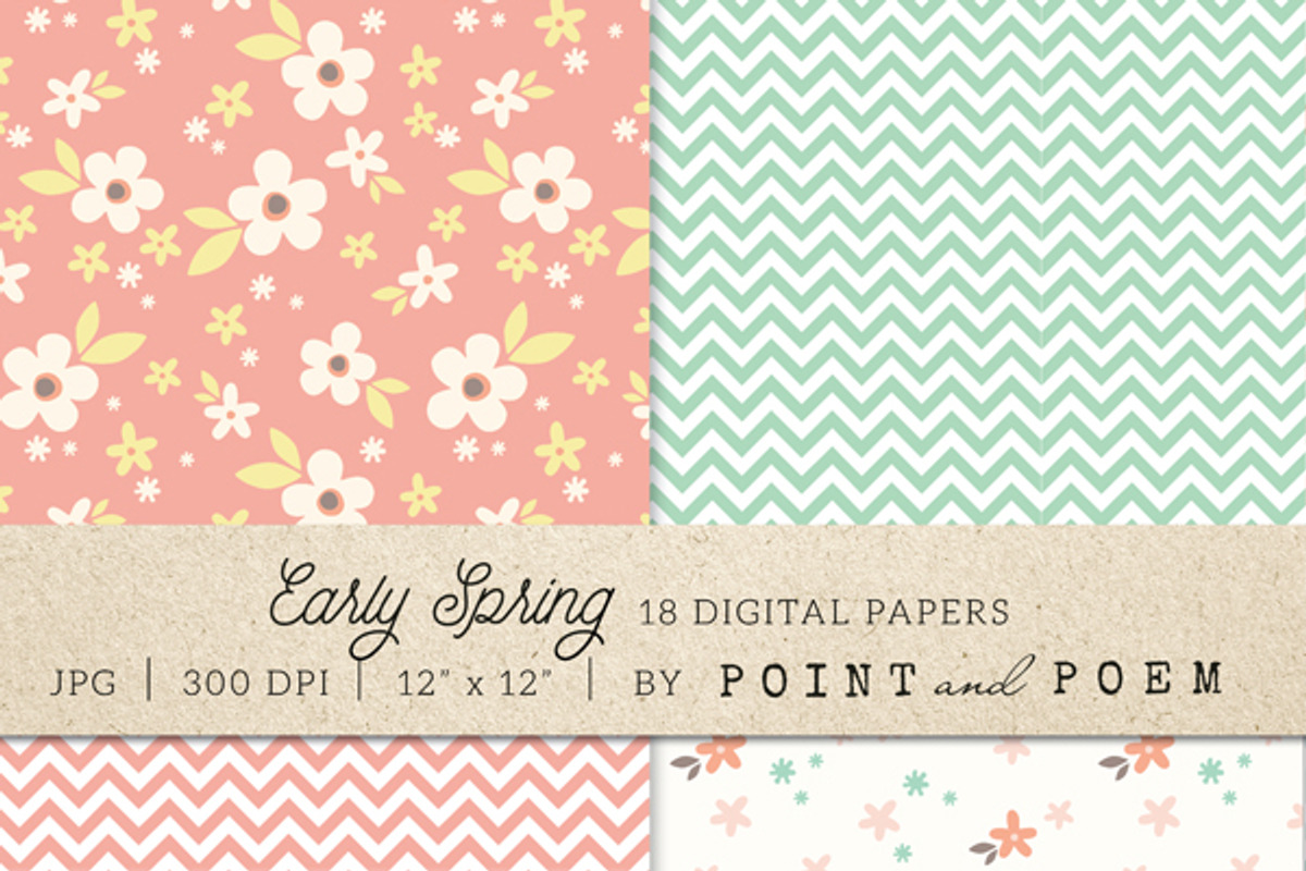 Spring Digital Paper Pack preview 3