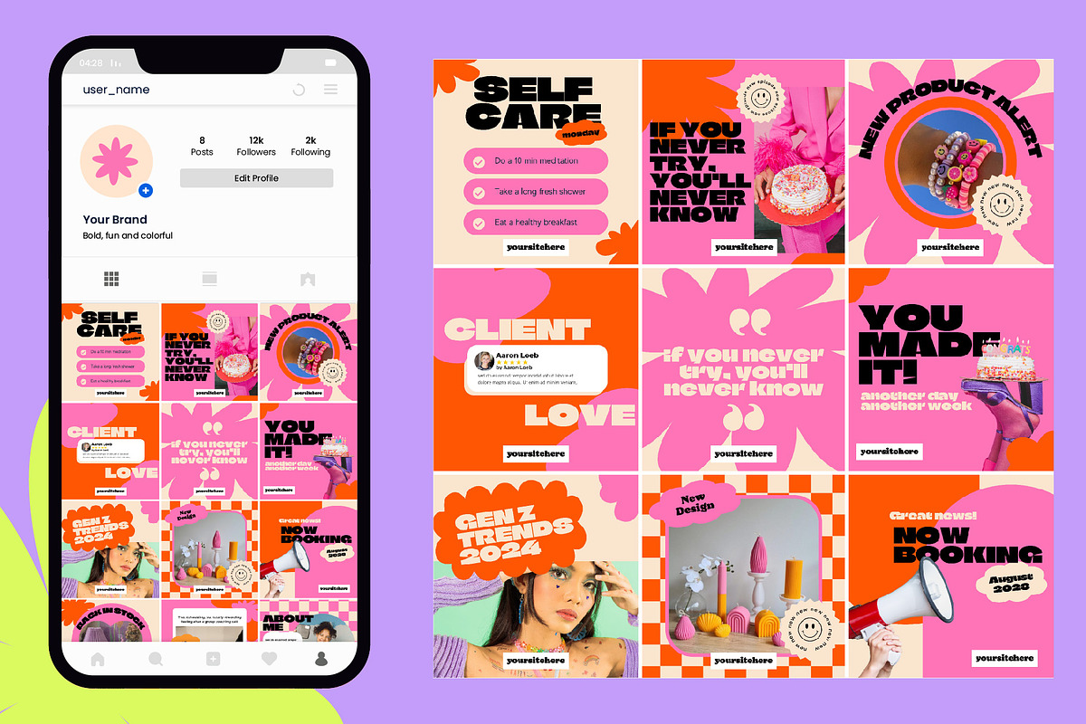 Bold Gen Z- Canva Templates, a Social Media Template by othersbyalex (Photo 4 of 6)