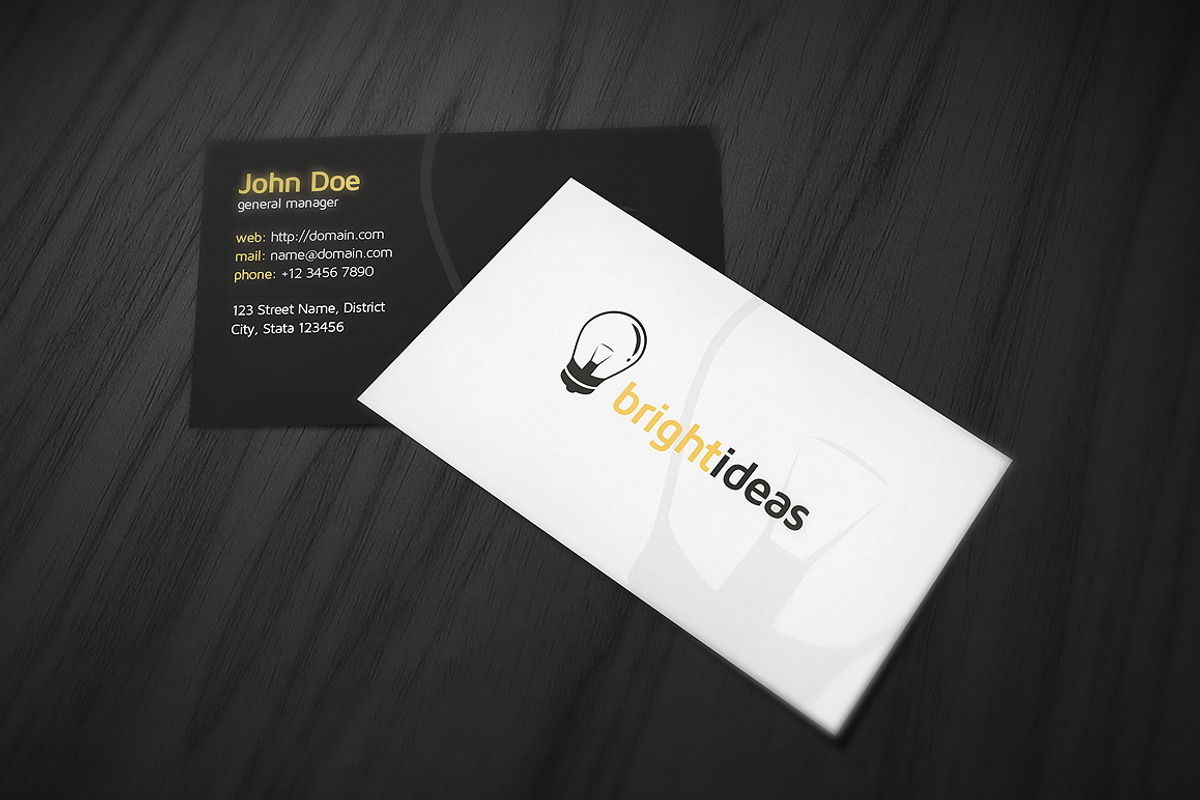 3 Realistic Business Card Mockups #2, a Print Template by Rafael Oliveira (Photo 4 of 4)