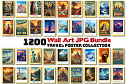 Travel Poster Wall Art Bundle, a Wallpaper Photo by Chipshpow Graphics (Thumbnail 1 of 8)