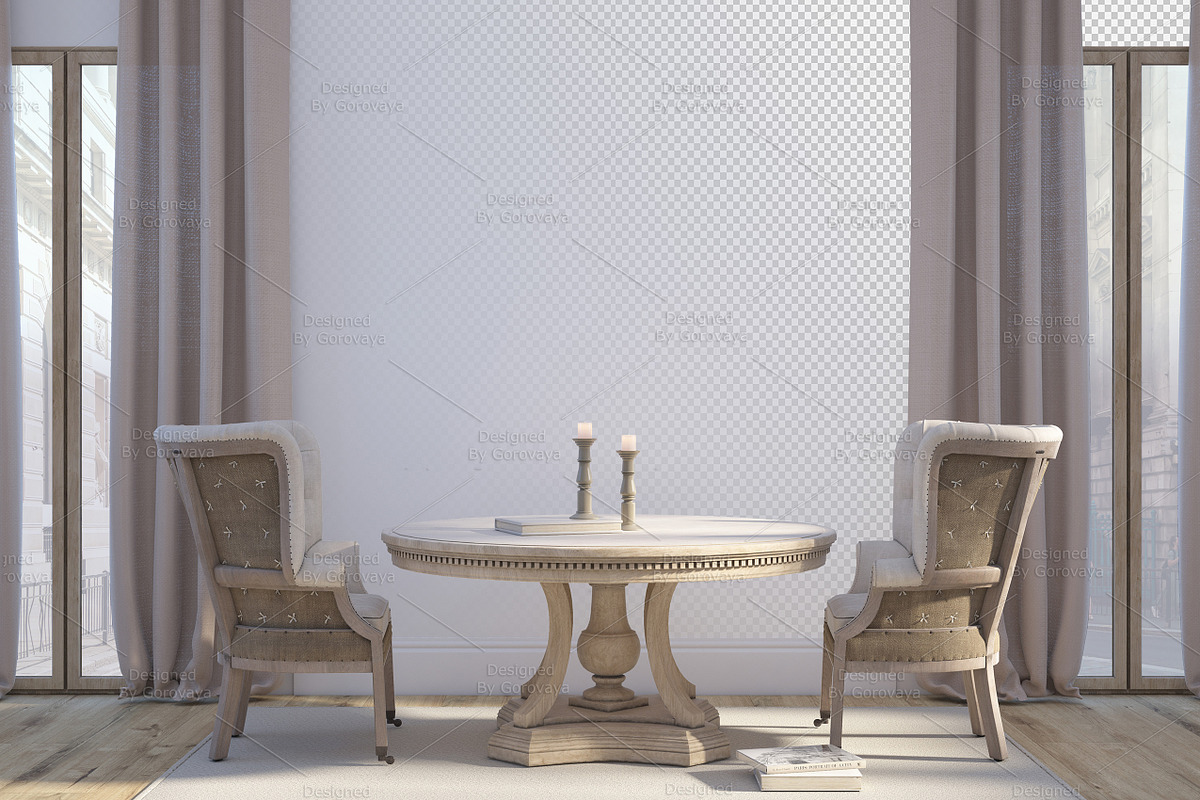 Interior Mockup, English Living Room, a Product Mockup by Designed By Gorovaya (Photo 3 of 6)