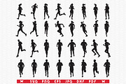 SVG Runners, Isolaited Silhouettes, an Object Graphic by DesignStudioRM (Thumbnail 3 of 3)