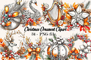 Luxury Christmas Ornament Clipart, a Seasonal Illustration by SVGArt (Thumbnail 1 of 5)