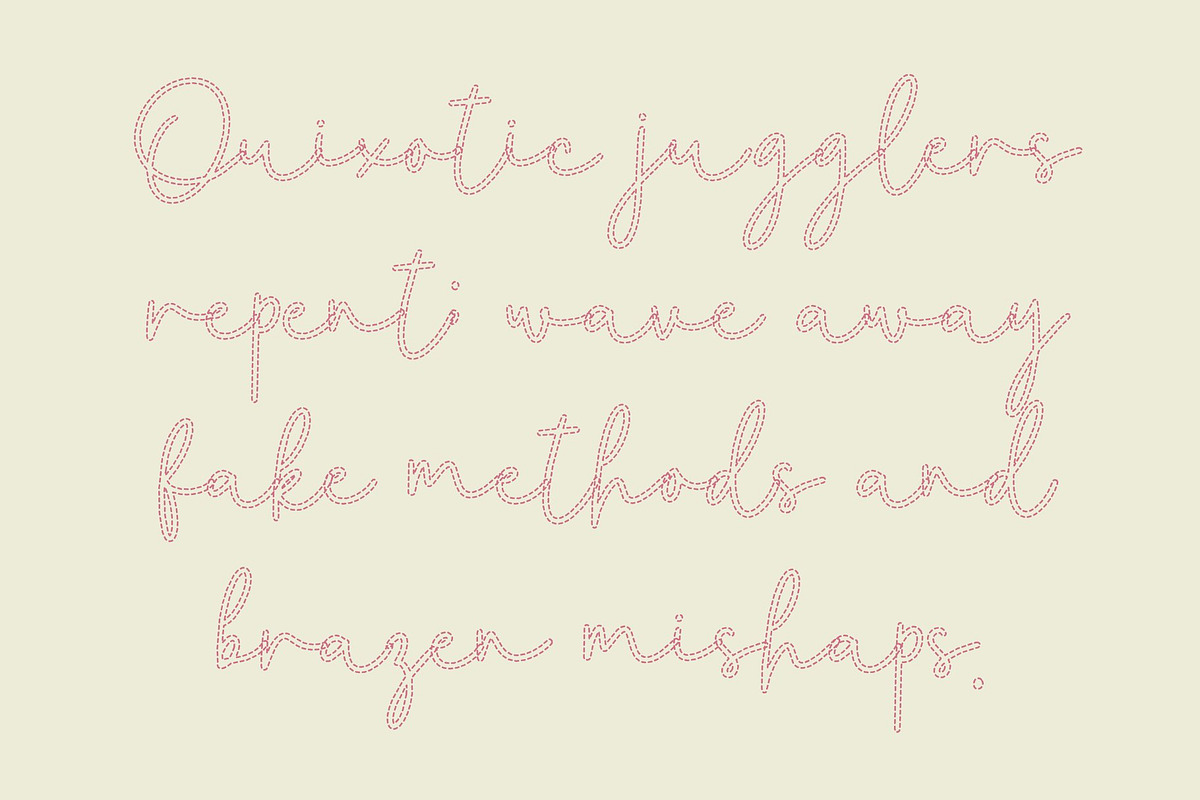 CS Brisa Dashed, a Script Font by Craft Supply Co. (Photo 4 of 8)