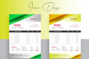 Creative Business Invoice Design Set