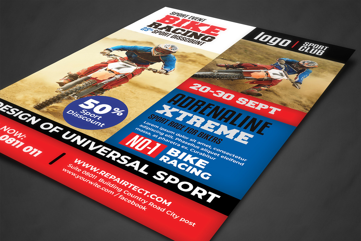 Sport Event Flyer / Poster Templates, a Flyer Template by AfzaalGraphics (Photo 2 of 4)