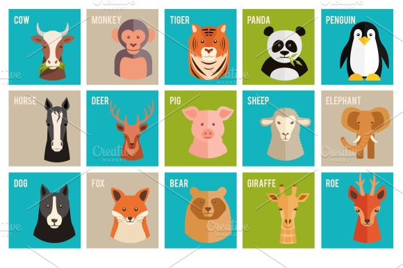 Vector Icons Of Animals And Pets