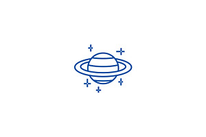 Mars,planet Line Icon Concept. Mars