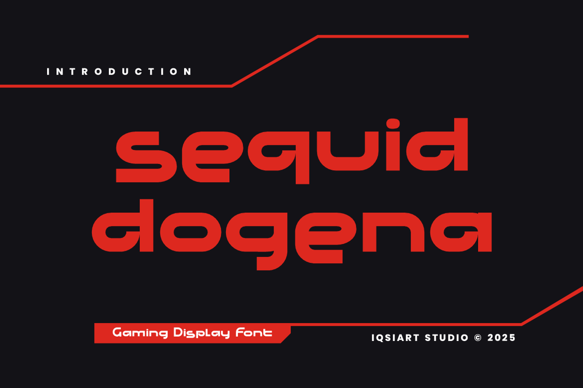 Sequid Dogena - Gaming Font, a Sans Serif Font by Iqsiart Studio (Photo 1 of 6)