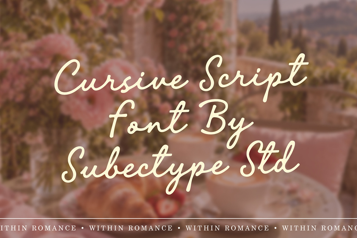Within Romance - Cursive Script Font, a Script Font by Subectype Studio (Photo 14 of 15)