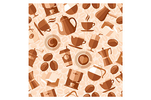 Coffee Icons In Flat Style