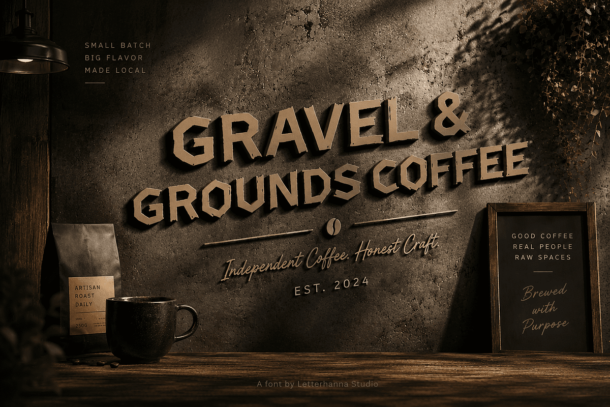 Roughcraft Font – Bold Handmade, a Handwritten Font by Letterhanna Studio (Photo 7 of 9)